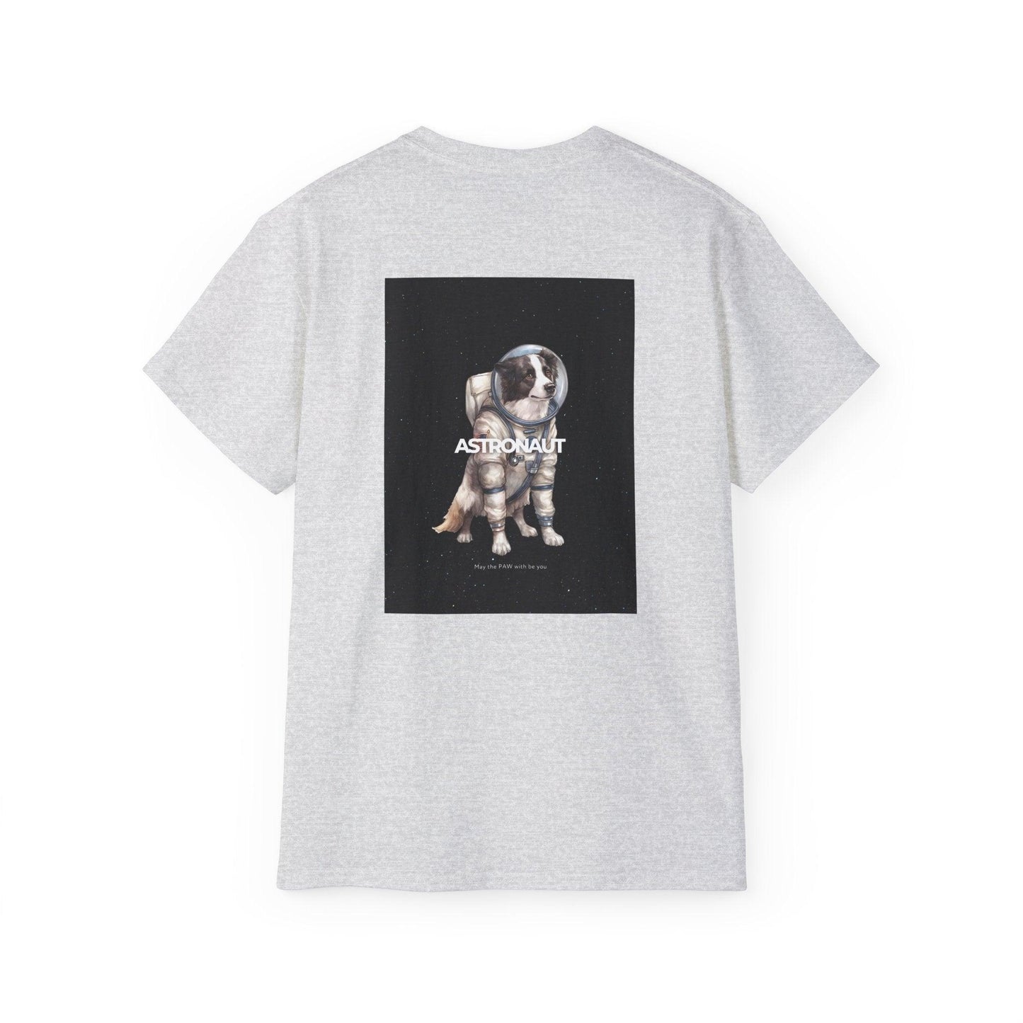 Astronaut Collie - Black T-shirt