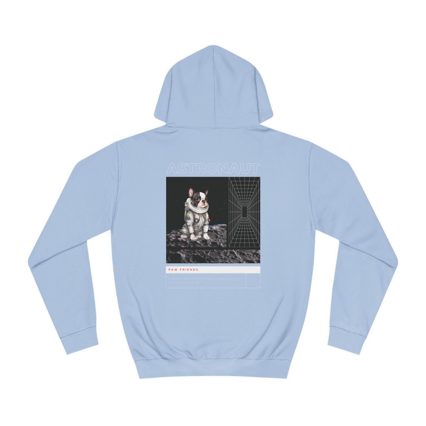 Astronaut Black Bulldog Hoodie