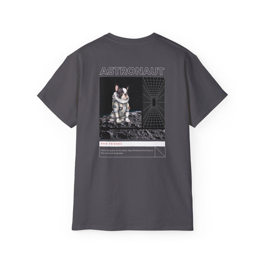 Astronaut Bull Dog - Black T-shirt