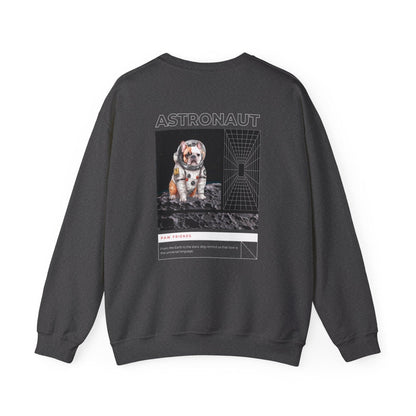 Astronaut Bull Dog - Brown Sweatshirt