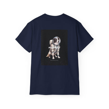 Astronaut Collie - Black T-shirt