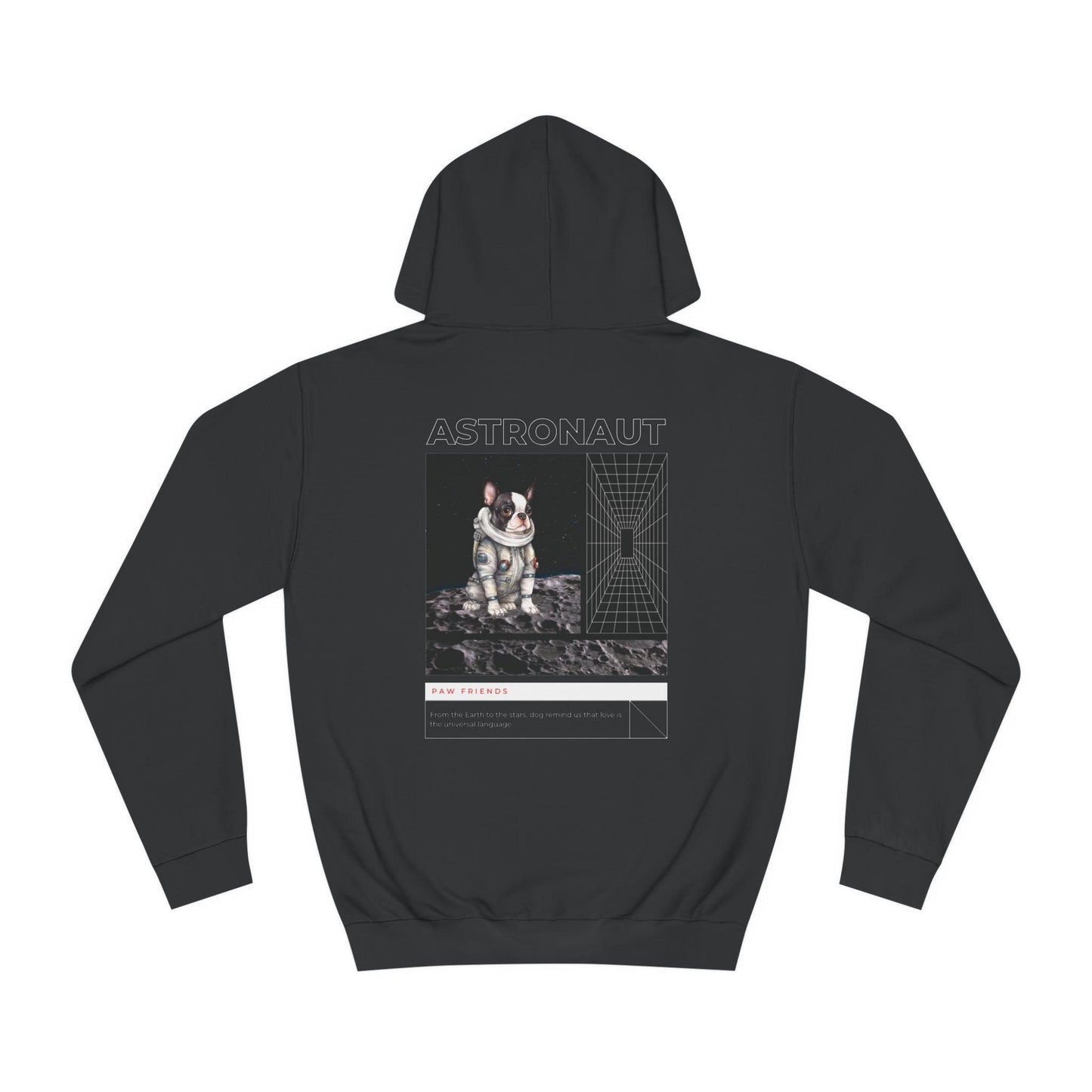 Astronaut Black Bulldog Hoodie