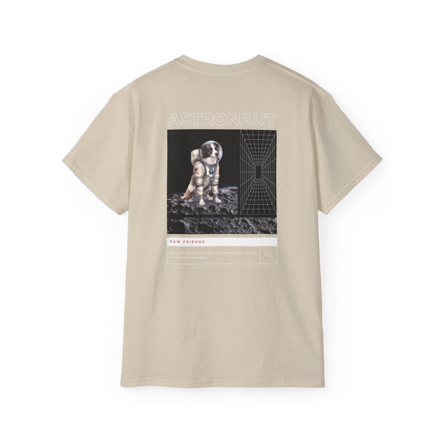 Astronaut Collie - Black T-shirt