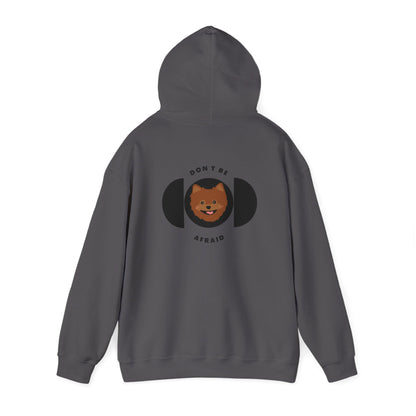 Don't be afraid Pomeranian-Brown Hoodie