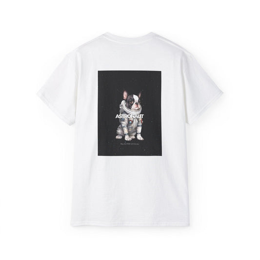 Astronaut Bull Dog - Black T-shirt