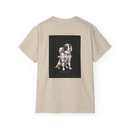 Astronaut Collie - Black T-shirt