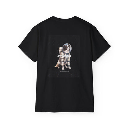 Astronaut Collie - Black T-shirt